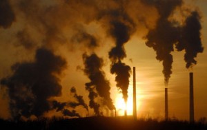 La pollution des airs usine