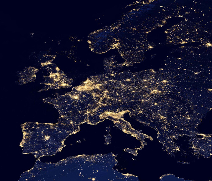 surpopulation-mondiale-Europe-de-nuit